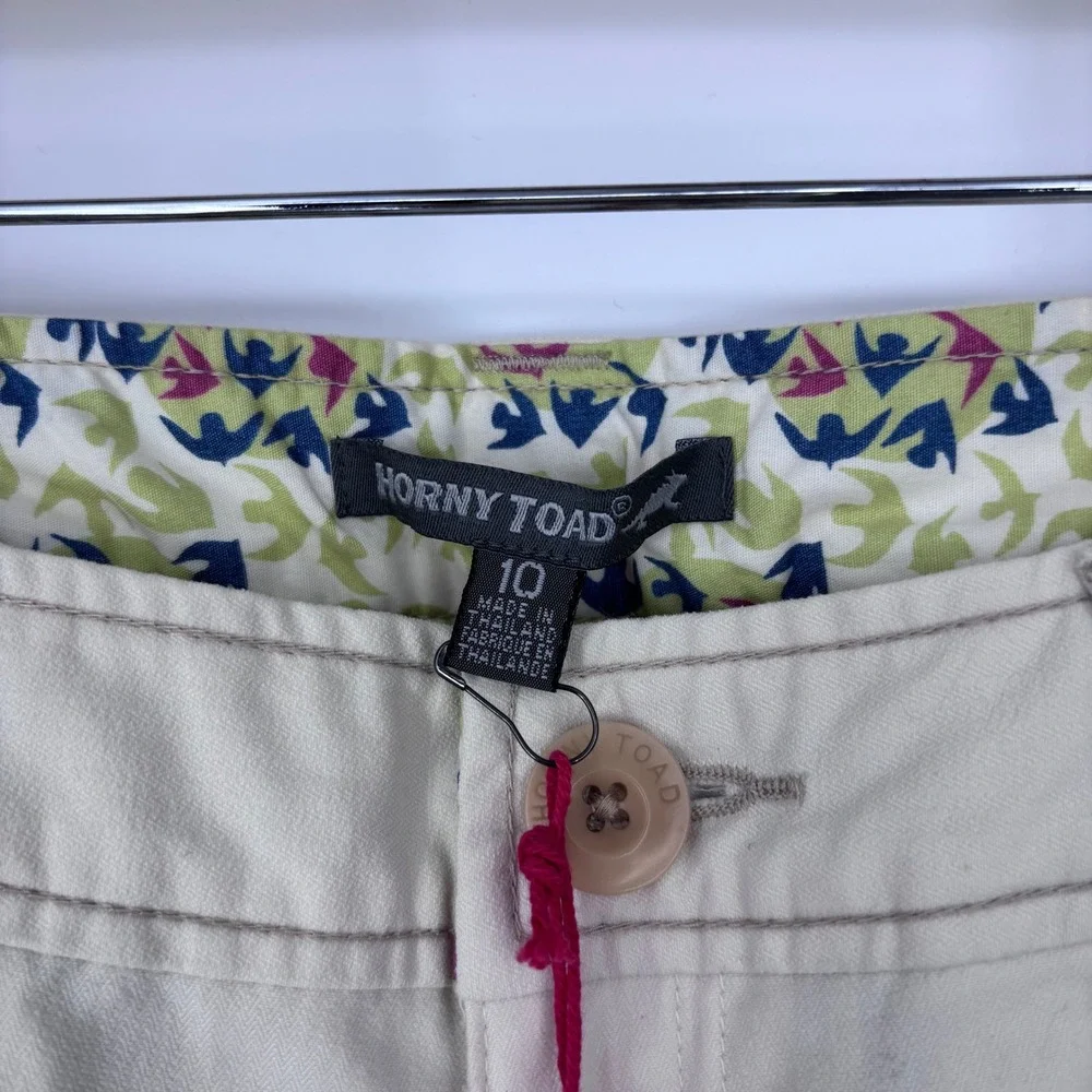 Horny Toad & Co Long Diana Pants Womens 10 Stone Beige Organic Cotton Chino